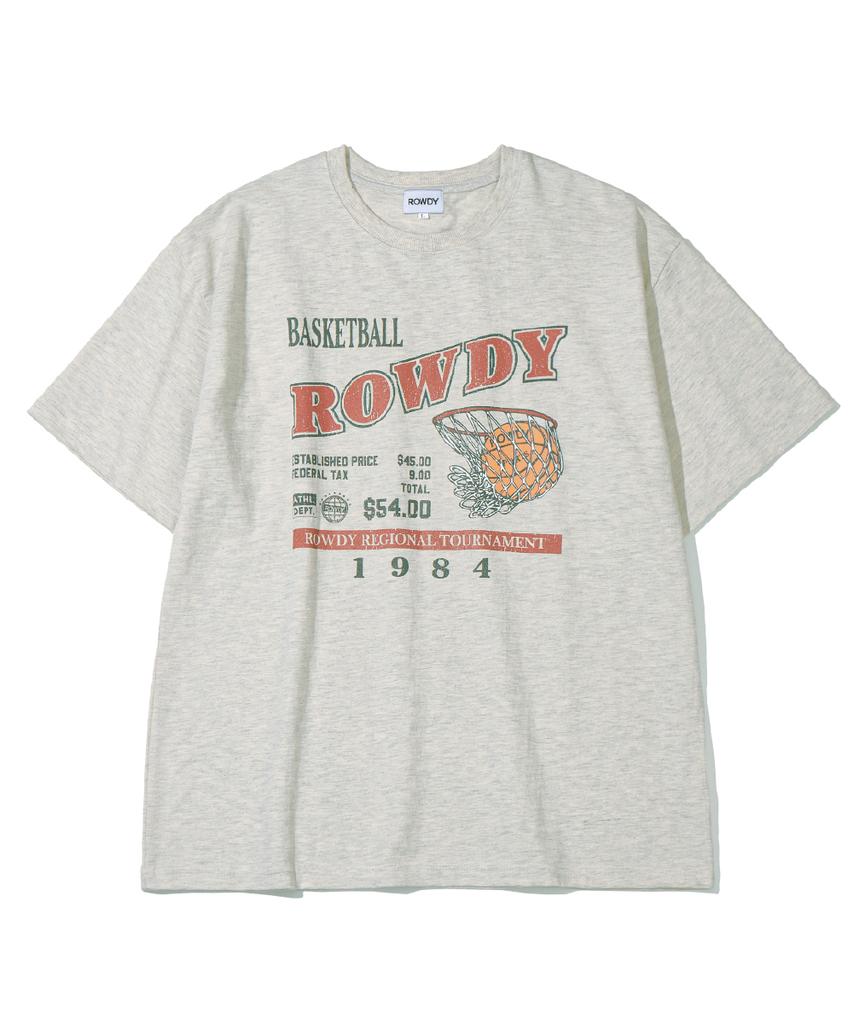 ROWDY Basketball League T-Shirt_Oatmeal