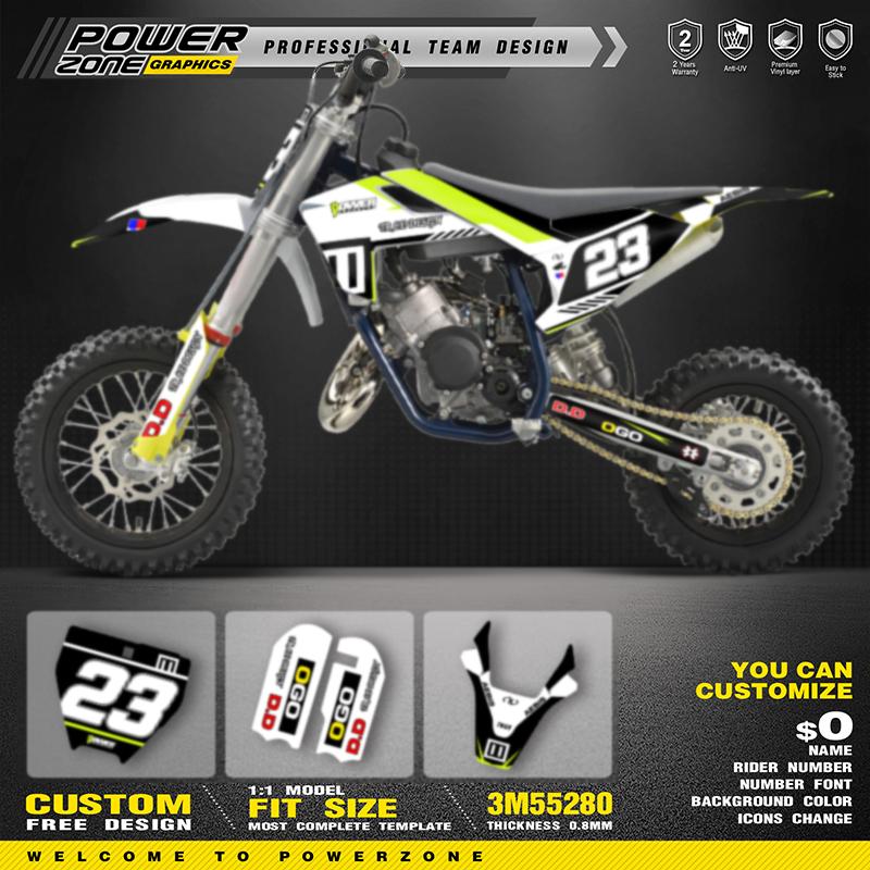 PowerZone Индивидуальные Командные Графические Фоны Наклейки Комплект Для Husqvarna TC50 TC 50 2017 2018 2019 2020 2021 2022 2023