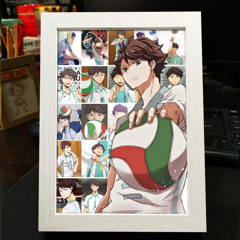 Хайкю!! Украшение фоторамки: Кагеяма Тобио и Хината Шоё - Готовая фоторамка-дисплей в подарок