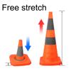 30/45/70cm Height Collapsible Traffic Cones Multi Purpose Reflective Safety Cone Soft Foldable Road Cone