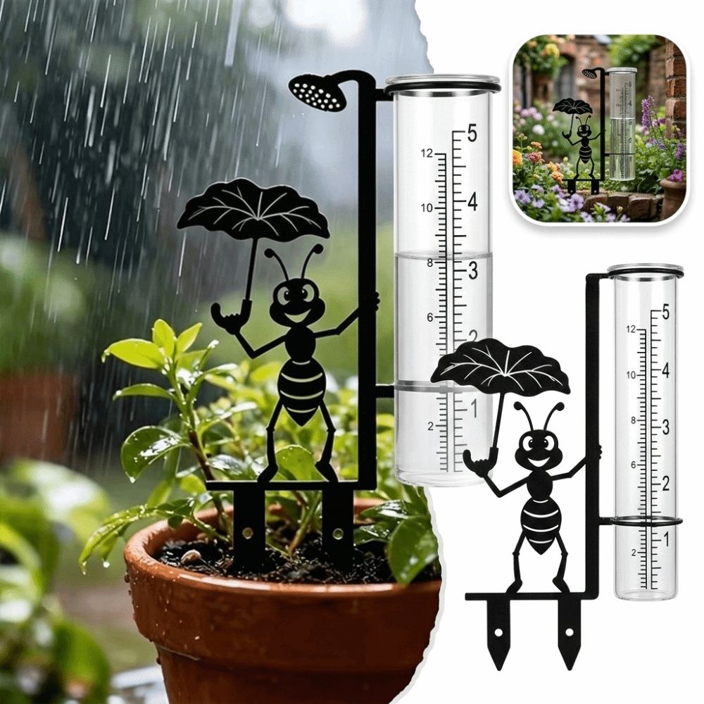 Clear Tube Garden Rain Gauge Dual Scale Rainfall Gauge New Outdoor Rain Gauge Patio Planter