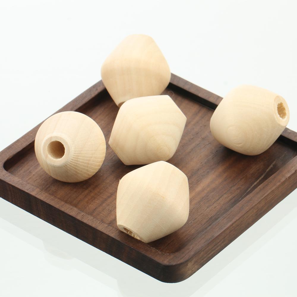 15 шт. Большие бусины в форме бикона 30x28 мм из натурального дерева, с большим отверстием, для рукоделия, для поделок, для изготовления ювелирных изделий