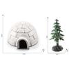 North Pole Bear Igloos Model Arctic Figures Toy Mini Polar Animal Shelter Architecture Model