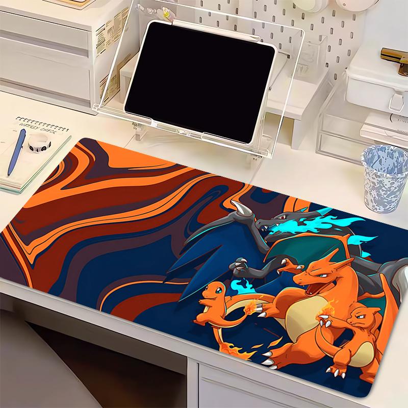 Natural Rubber Mouse Pad Pokemon Charizard table XXL Game Desk mat Computer Keyboard Pad PC gaming accessories carpet mousepad