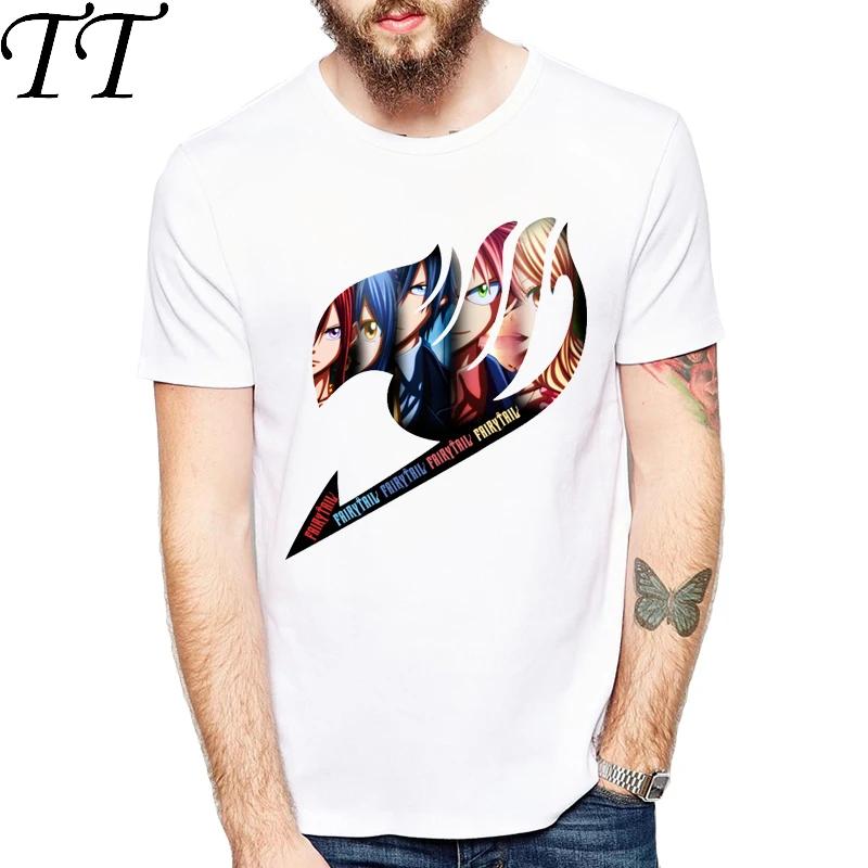 Футболка с логотипом группы Fairy Tail (2019) в стиле аниме, модная мужская футболка, удобная повседневная футболка для мужчин.