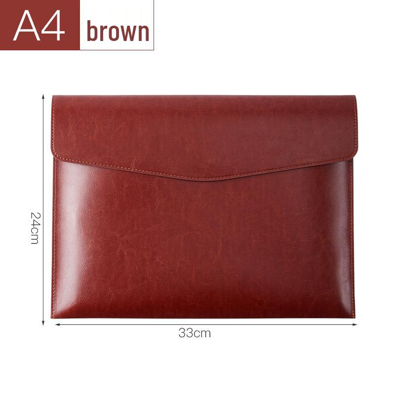 Кожаная папка для документов формата А4: Решение для хранения договоров и протоколов совещаний в бизнес-офисе