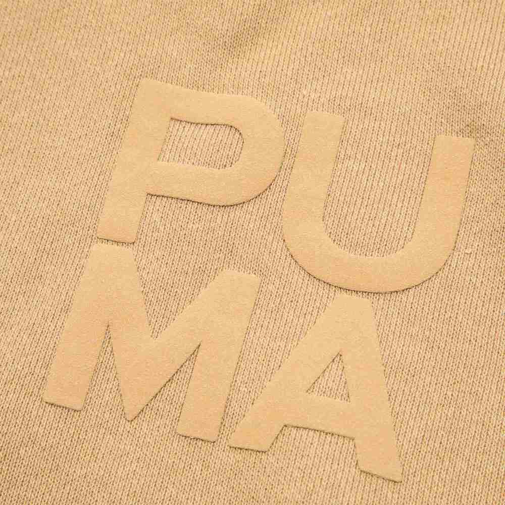 Puma Круглый вырез пуловер с заниженной линией плеча трикотажный свитер женский свитшот темно-верблюжий 623497-85