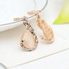(Necklace + earrings)Women's Elegant Drops Rhinestone Pendant Hook Earrings Jewelry 1set/3pcs AVE