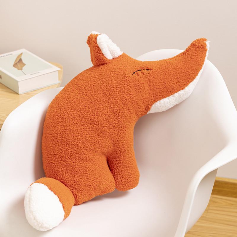 Adorable Plush Fox Doll Soft Stuffed Animal Cushion For Kids Sleep Comfort Gift