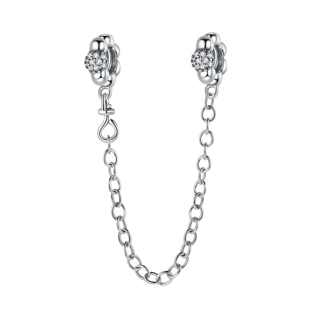 Защитная цепочка, подвески, бусины «Солнце и Луна», подходят для оригинальных браслетов, женские ювелирные изделия «сделай сам», посеребренный браслет в виде бабочки и сердца