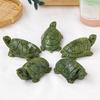 Статуэтка черепахи из искусственного кристалла, положительная целебная энергия, ручная работа, зеленая статуя черепахи из натурального камня, украшение для домашнего офиса и рабочего стола, орнамент