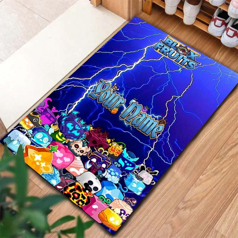 Bloody Fruits Adventure Custom Name Carpet Rug For Living Room Bedroom Home Sofa Decoration Kids Play Nonslip Floor Mat