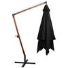 vidaXL Ampelschirm mit Mast Schwarz 3x3 m Massivholz Tanne