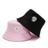 2020 NEW  Women Bucket Fishing Hats Sunscreen Sun Cap Little Daisies Double-sided Wear Spring Lady F