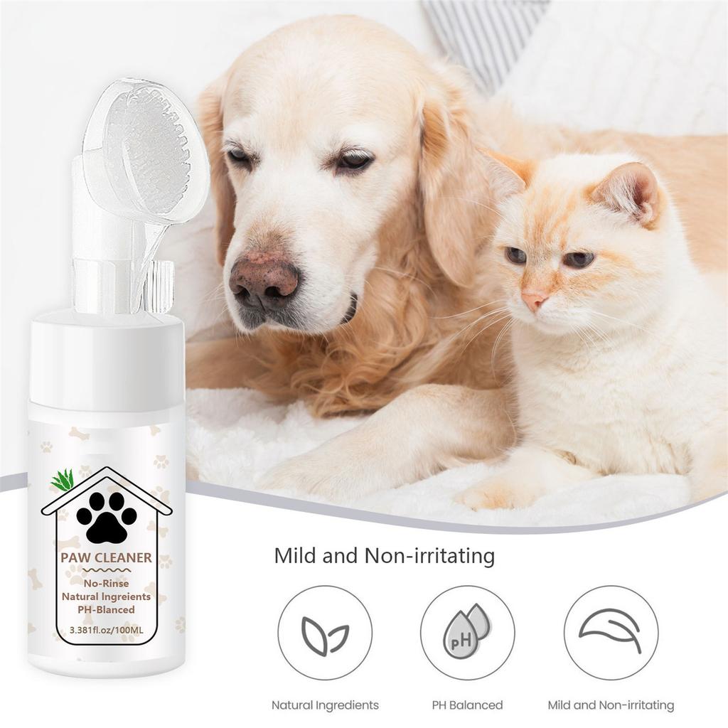 Пена для чистки лап домашних животных 100 мл, специальное чистящее средство для ухода за лапами кошек и собак