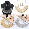 Geometric Alloy Pendant Necklace With Electroplating For Women And Men