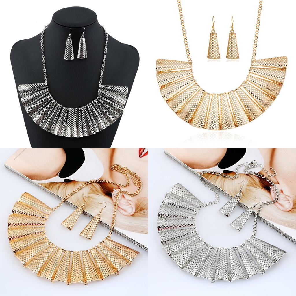 Geometric Alloy Pendant Necklace With Electroplating For Women And Men