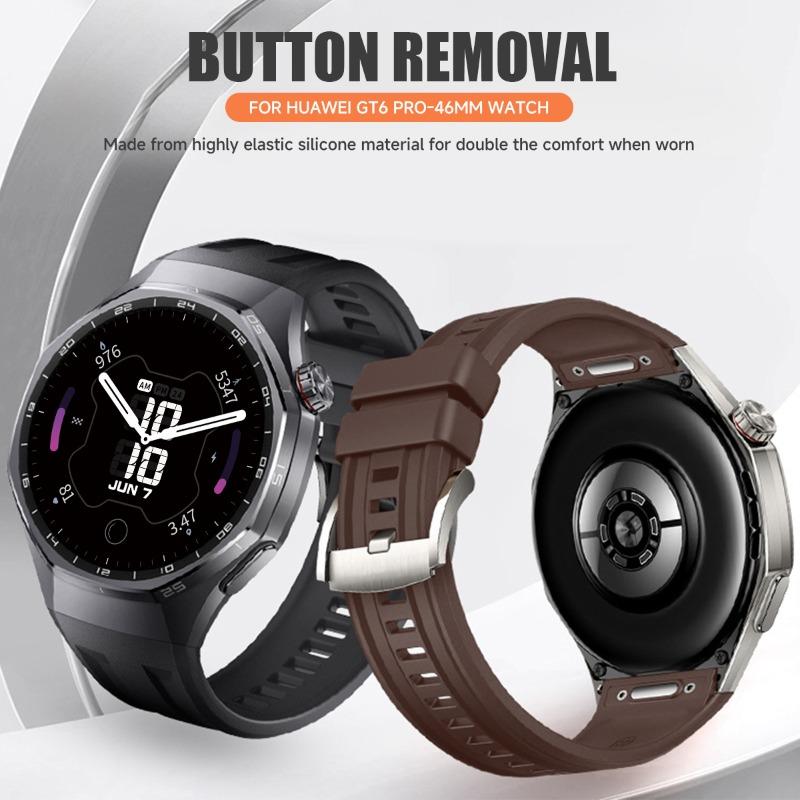 Силиконовый ремешок без зазоров для Huawei Watch GT6 Pro 46 мм Официальный Мягкий Регулируемый Спортивный ремешок для GT6Pro 46 мм Ремешок с Быстросъемным креплением