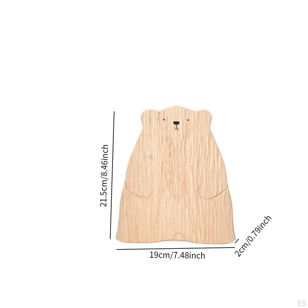 Деревянная тарелка в форме медведя, десертная доска, прочный очаровательный поднос для кухонных принадлежностей