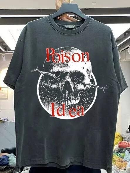 Poison Idea Рок-группа Футболка с коротким рукавом Черная Унисекс Мужчины Женщины S5XL Унисекс Футболка