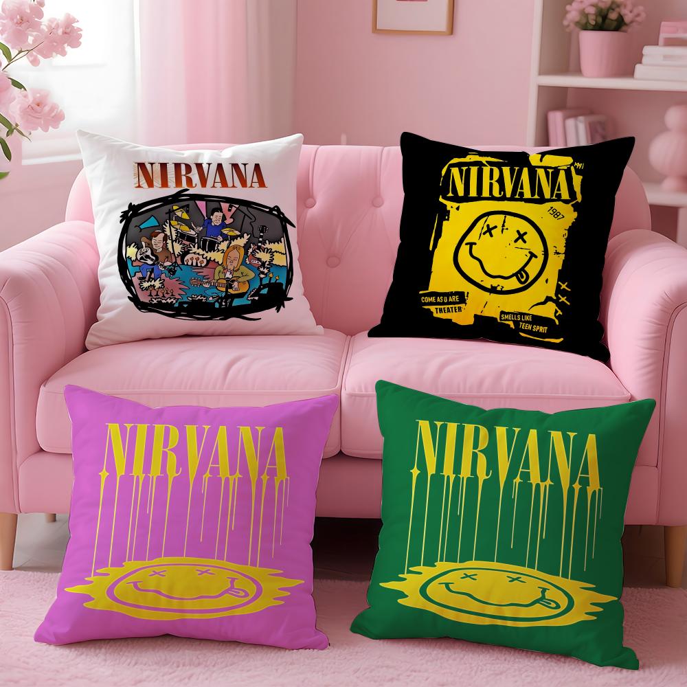 Rock Nirvana Cushion Cover Cushion Cover Set 4Pcs 50X50 45X45 40X40 Pillowcase Decorative Sofa Home Decor