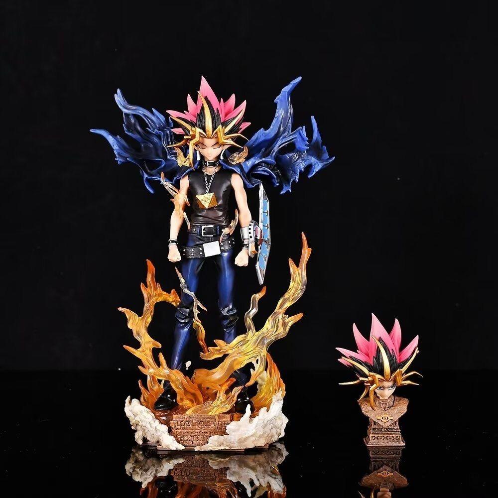 2025 28см Аниме Yu-Gi-Oh! Аниме Фигурка Gk Юги Муто Кукла 2 Головы ПВХ Статуя Модель Коллекционная Декорация Игрушки Рождественский Подарок