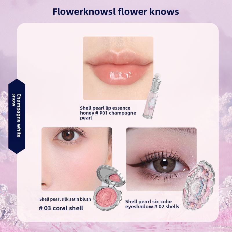 Flowerknows Подарочная Коробка Набор Макияжа Маленький Ангел Полная Коробка Блеск для Губ Румяна Ракушка Украшение Цветочный Знать Набор для Подарка на День Рождения