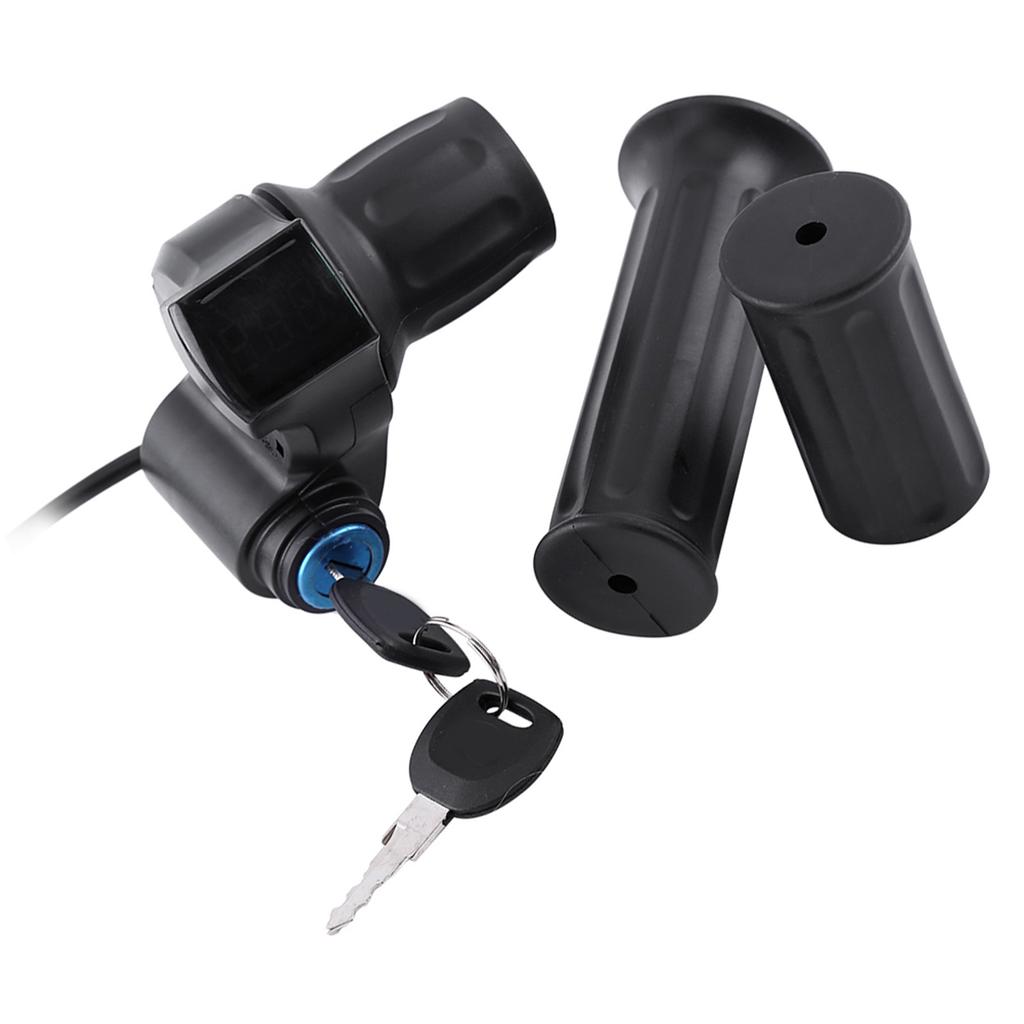 12В 99В Электровелосипед Скутер Половина Рукоятки Руля Газа Светодиодный Дисплей Ключ Замок