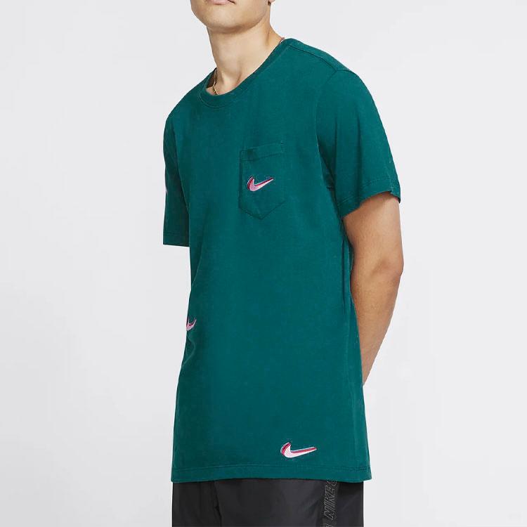 Nike SB X Parra Pocket Tee Asian Edition Женские топы Полночь-Бирюзовый BV7056-347
