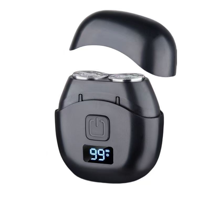 New shaver mini convenient electric shaver magnetic suction washable head Type-C fast charging digital display double head shaver