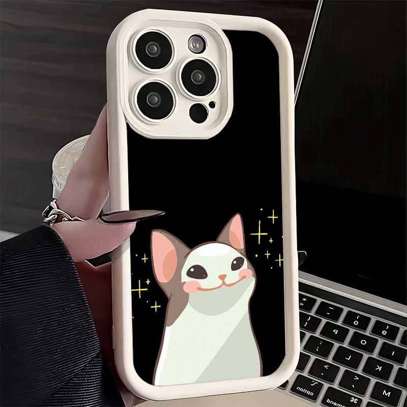 Чехол для телефона iPhone 17 Air 16E 15 16 Pro Max Смешные кошки Модный стиль Чехол 14 Plus 13 12 Mini Мягкий корпус Силиконовые Fundas