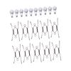 20x Mountable Plate Hanger Wall Mounting for Decorative Plates Art with 10 Hook with Nails Stainless Steel Plate Display Hanger