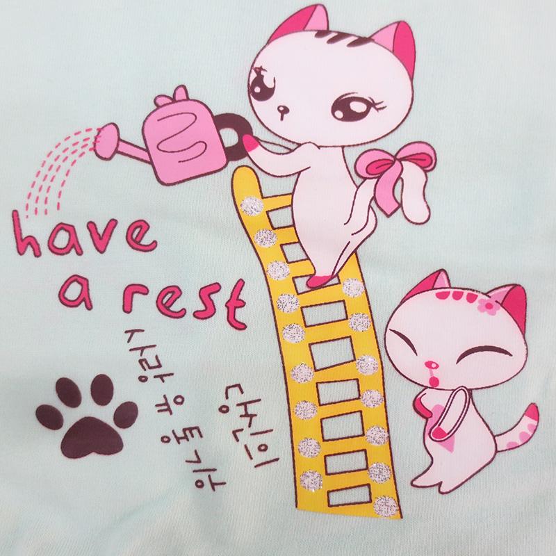 Newborn Girlss Infant Clothing Pure Cotton Spring Autumn Summer Vest Skirt Cat Print Lace Mesh Dress Kidswear Aapparel