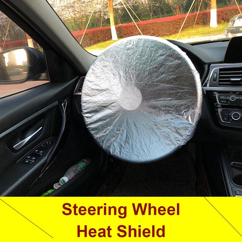 Universal Car Steering Wheel Sun Cover Microfiber Protection Cover Anti Slip Breathable for Car Steering Wheel Protector