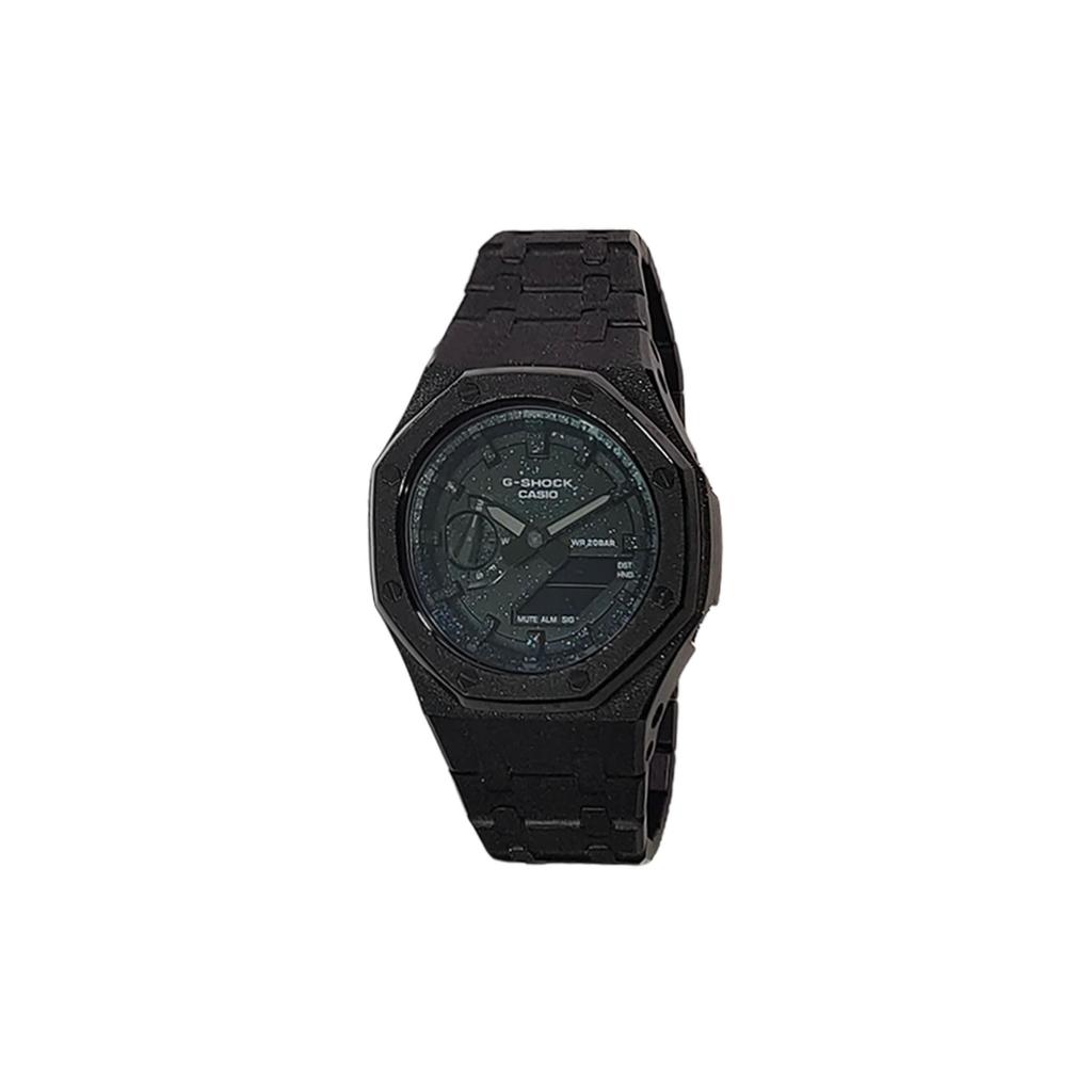 Casio Коллекция Custom Часы с электронным механизмом и стальным ремешком Мужские часы Черный циферблат GA-2100SKE-7A(Watch3--)
