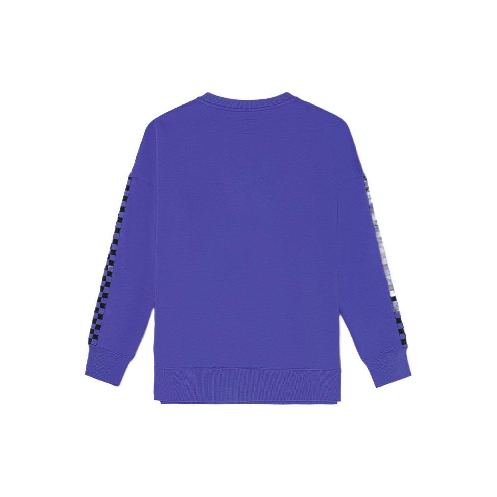 Vans Свитшот с круглым вырезом и длинными рукавами, однотонный фирменный принт, унисекс, фиолетовый VN000911BT2