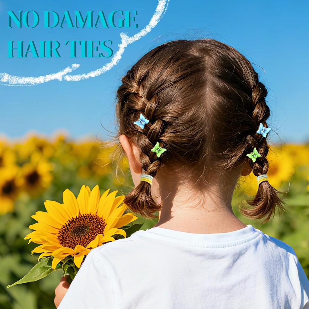 826PCS Hair Accessories for Girls, Elastic Hair Ties with Colorful Clips and Tools