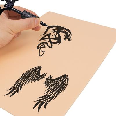 Толстая доска для практики татуировок, резиновая доска для татуировок, доска для практики бровей, толщина 3 мм, розовый, абрикосовый цвет, большой, набор из 3 предметов, 3 предмета