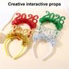 Happy New Year Accessory Sparkling 2026 Headband Glitter Eyeglass for Christmas New