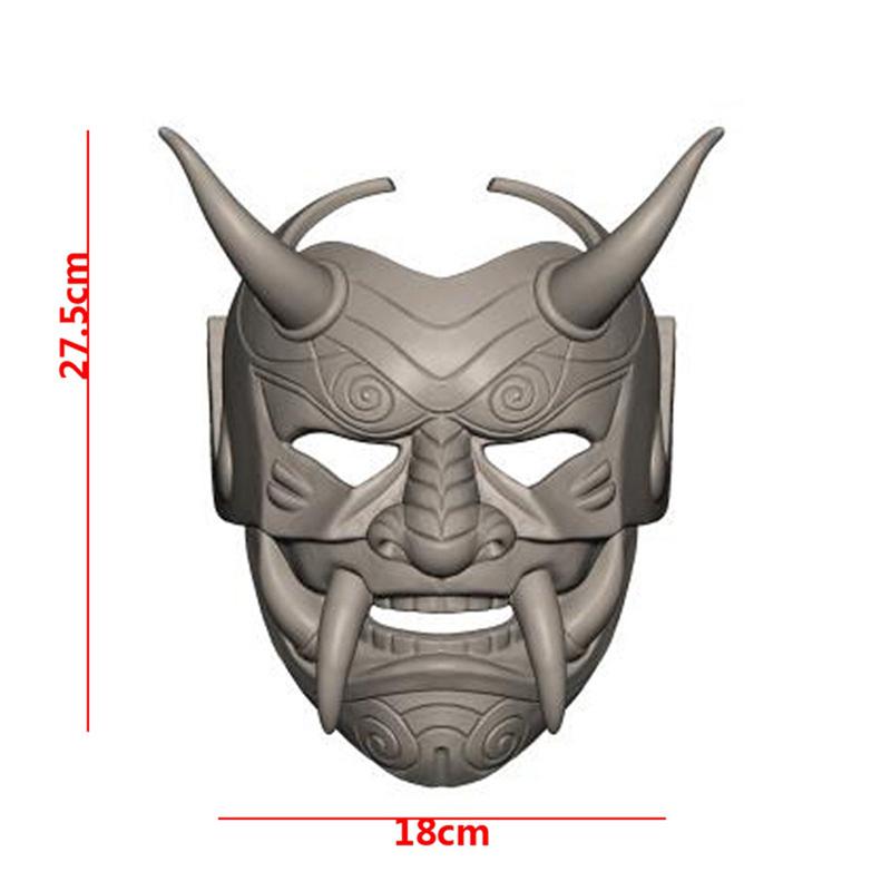 Japanese Ghost Hannya Halloween Masquerade Mask Prajna Half Face Masks Samurai