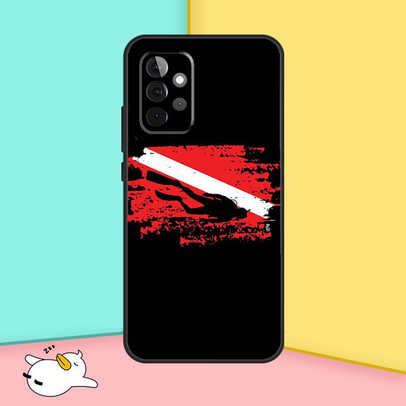 Diver Down Diving Flag Case For Samsung Galaxy A36 A56 A16 A33 A13 A23 A52 A32 A12 A54 A34 A14 A53 A15 A35 A55 A17