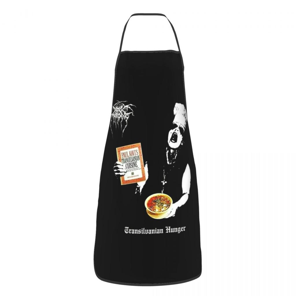 Darkthrones Transilvanians Hunger Norwegian Black Metal Band Apron Chef Cooking Tablier Bib Kitchen Cleaning Pinafore for Unisex