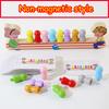 Montessori Magnetic Caterpillar Puzzles Children's Toy Color Shape Matching Logical Thinking Training Puzzle Board Game For Kids