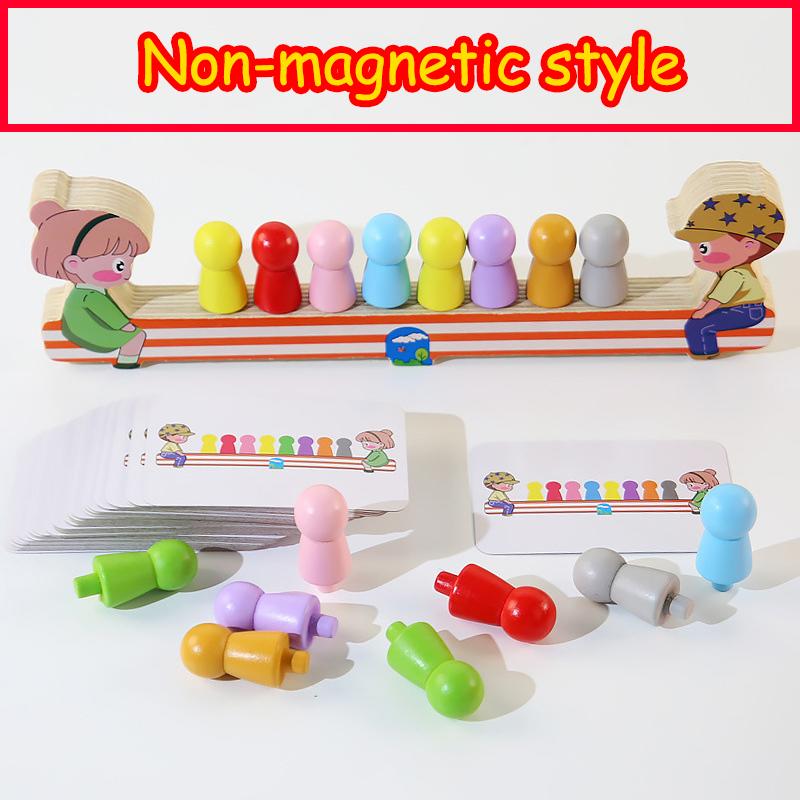 Montessori Magnetic Caterpillar Puzzles Children's Toy Color Shape Matching Logical Thinking Training Puzzle Board Game For Kids