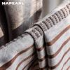1 шт. NAPEARL 70% затемняющие занавески в европейском стиле модный дизайн коричневая полосатая драпировка для спальни для оконного домашнего декора — тип кольца