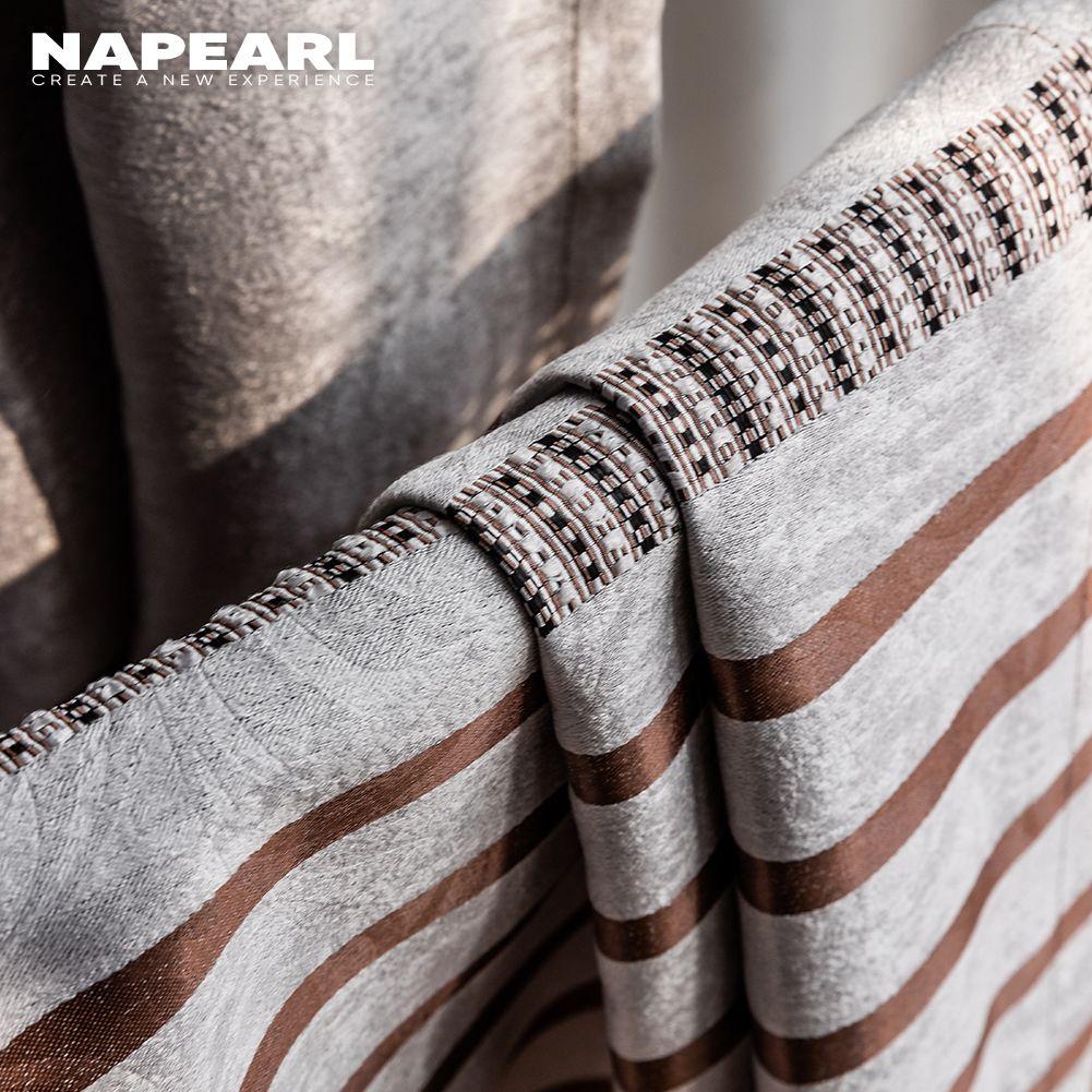 1 шт. NAPEARL 70% затемняющие занавески в европейском стиле модный дизайн коричневая полосатая драпировка для спальни для оконного домашнего декора — тип кольца