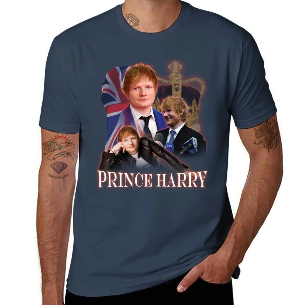 Prince Harry Parody T-shirt Vintage collage T-Shirt animal prinfor boys summer clothes boys animal print shirts graphic tee men