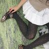 Чулки в горошек цвета пепельного коричневого сахара