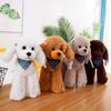 Cute Poodle Plush Toy Boy Puppy Gift Pillow Home Ornament Grab Machine Doll Round