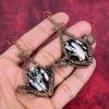 Серьга из бирюзы белого бизона серьга, обмотанная медной проволокой серьга ручной работы серьги с натуральными камнями ювелирные изделия с обмоткой из медной проволоки подарки для жены